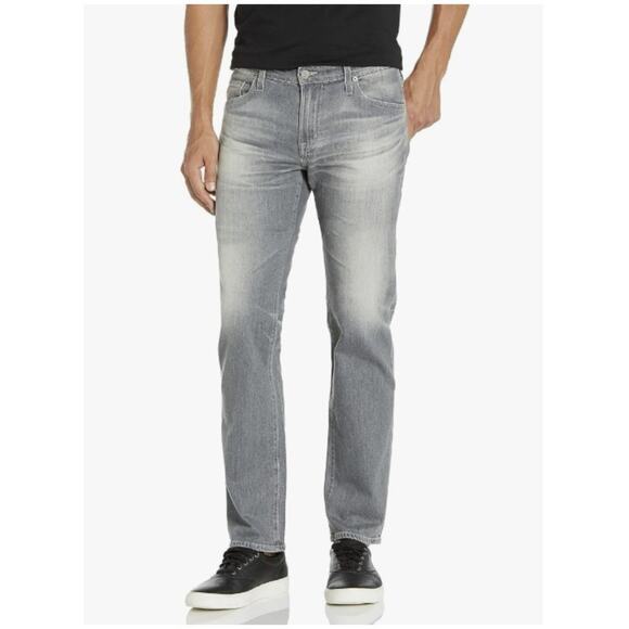 AG Adriano Goldschmied Graduate Tailored Leg Jean Light Gray Wash Size 34